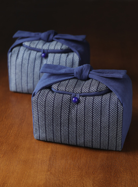 春泥蓝色加厚茶壶茶具套装茶杯收纳包旅行包布袋中式手提大号布包