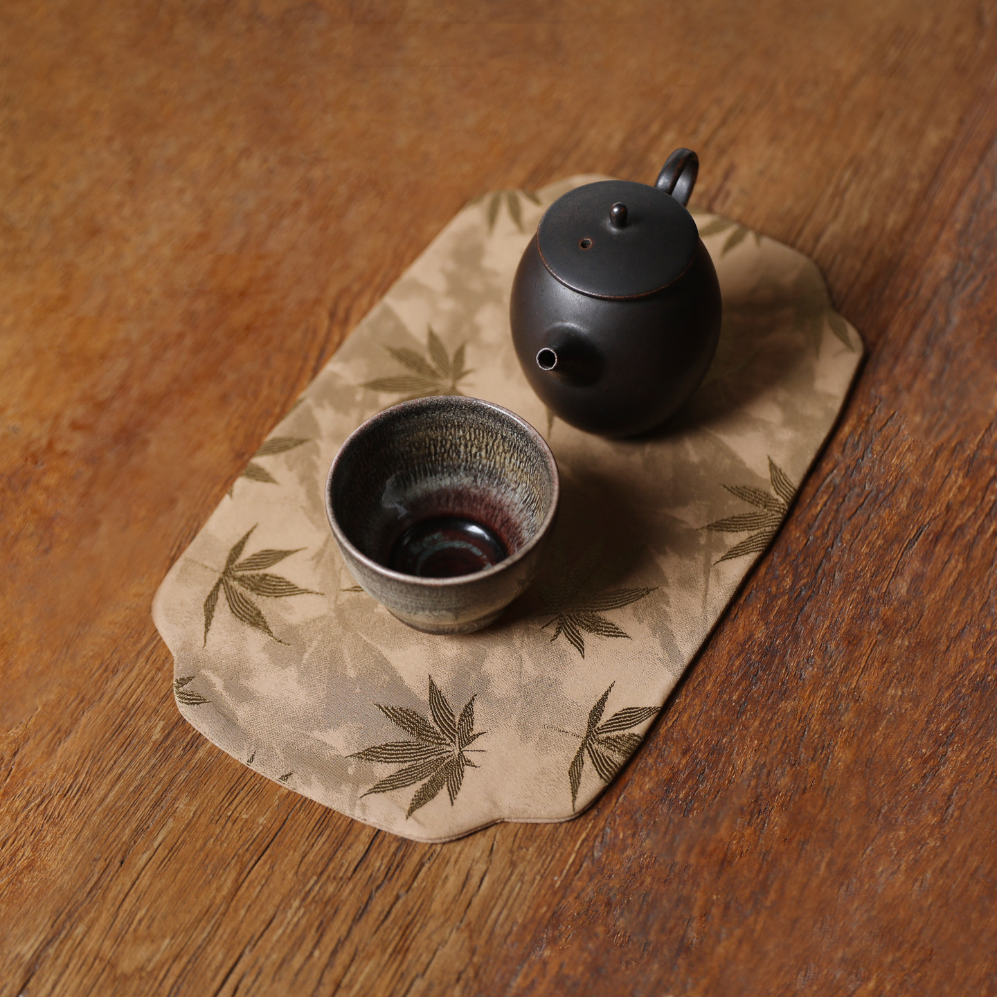 春泥布艺茶壶茶具茶杯垫布垫双面零配茶道配件小茶席香炉垫桌旗