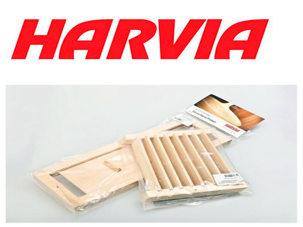 芬兰 HARVIA 哈维亚 松木桑拿炉窗罩栅 通风口阀  干蒸汗蒸房配件