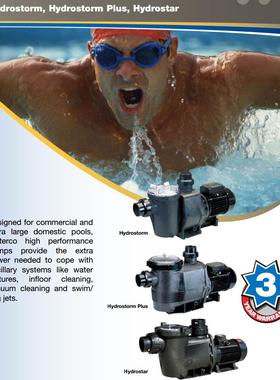 澳大利亚Waterco 运水高 Hydrostar MK3 系列 高性能泳池泵 1-3HP