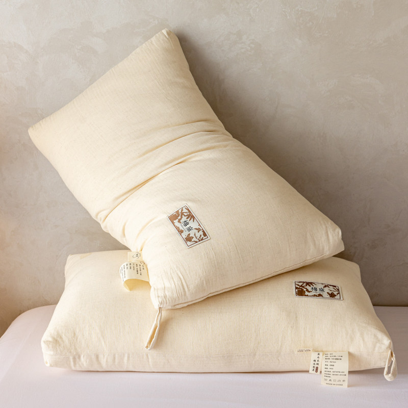 自然棉麻枕 | 软糯蓬松棉麻枕头成人亚麻枕芯纯棉枕可机洗单人枕