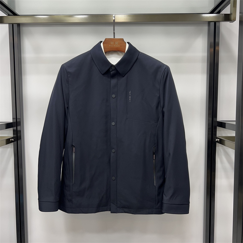 非贤商务翻领休闲短款保暖羽绒服