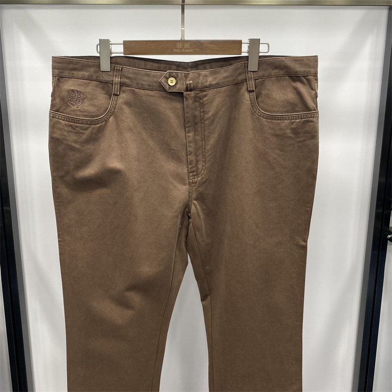 断码处理 秋冬款男士商务休闲年轻时尚常规直筒品质咖驼色休闲裤