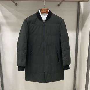 赔钱处理冬季青年时尚中长款薄款羽绒服男装棒球领百搭白鸭绒风衣