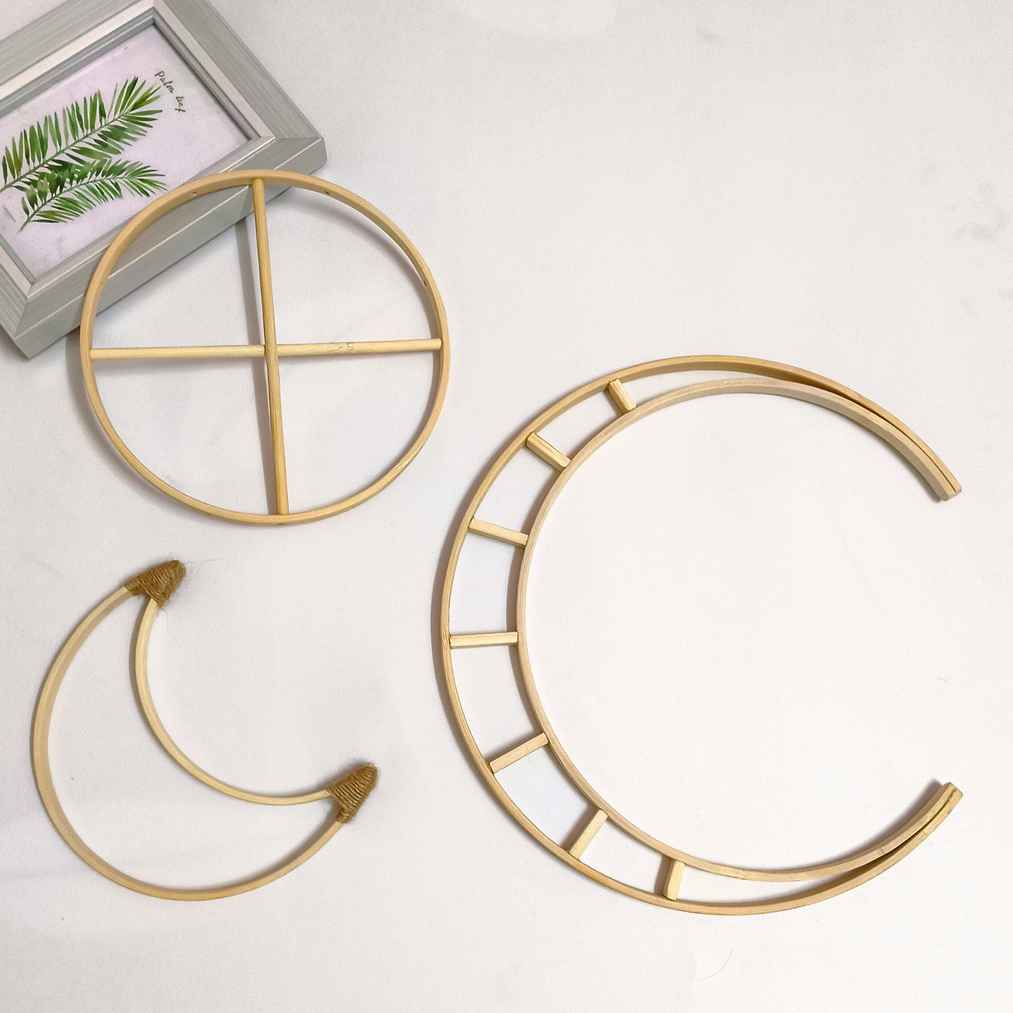 月亮风铃贝壳diy骨架床铃手工床铃制作框圆形圆环装饰圈新款特色,家居饰品,风铃及配件,淘宝优惠券,粉丝福利购,淘宝优惠卷