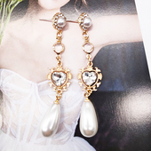 高级感珍珠耳环新款 潮耳钉韩国气质网红简约耳坠个性 耳饰女351