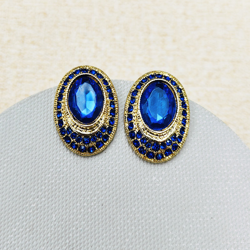 气质2024新款椭圆耳饰复古