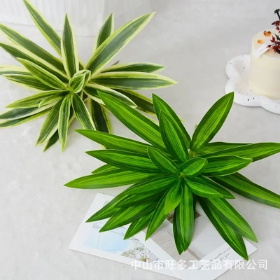 仿真百合竹花头仿真塑料绿植婚庆酒店装饰家居软装假花植物绿叶