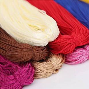 升级版1毫米空心线亮丝线轻体冰丝线钩包线手工编织毛线钩针细线