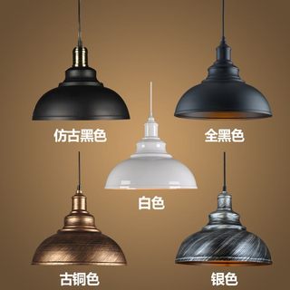 仿古loft铁艺锅盖创意复古怀旧工业风咖啡馆酒吧台餐厅网吧吊灯罩