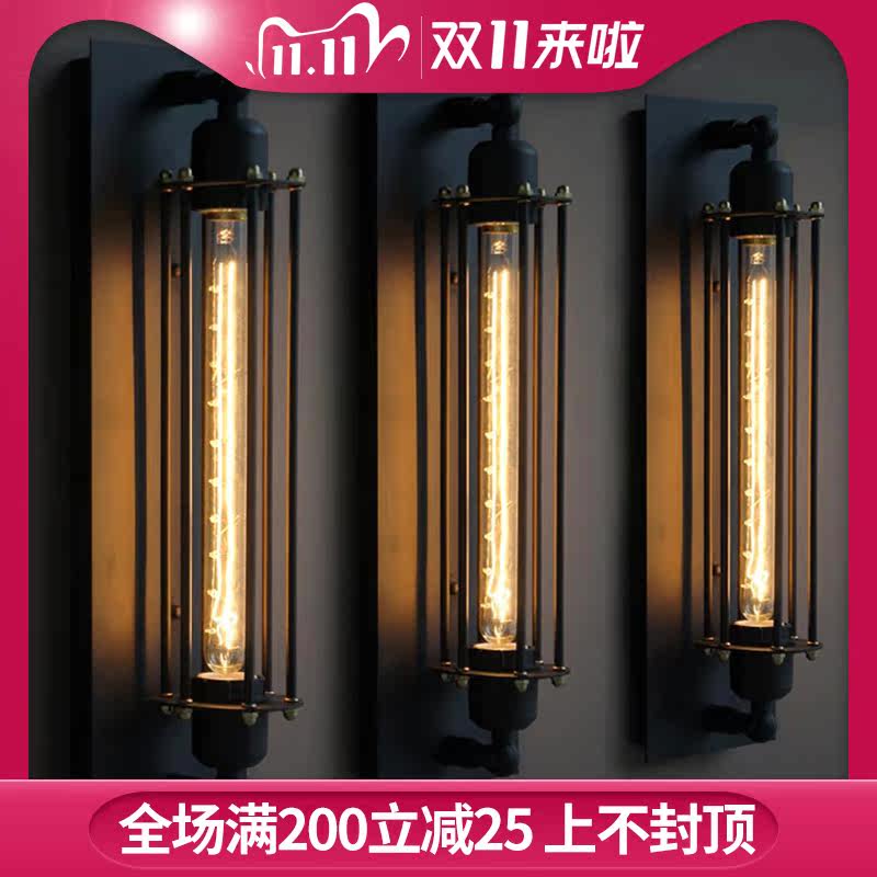 复古怀旧工业风壁灯loft个性酒吧发廊过道铁艺装饰创意楼梯墙壁灯|msdalam kategori keluarga memasang ibu, Lampu &amp; Lighting Fixtures, lampu dinding - dari Buy2taobao.com untuk memberikan perkhidmatan ejen Taobao profesional membeli