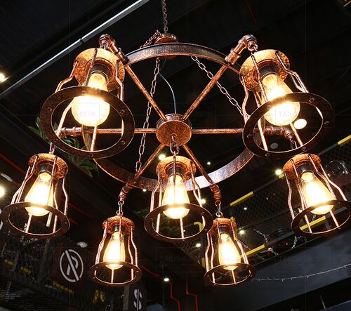 铁艺齿轮餐厅餐厅吊灯灯具工业风