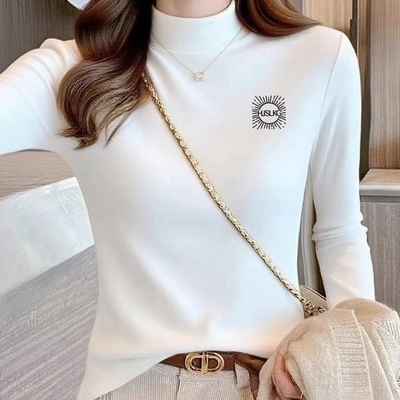 纯棉内搭立领修身打底衫女