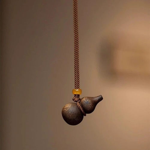 沉香木醉逍遥小葫芦吊坠编织绳项链女款古风新中式吉祥寓意男礼品