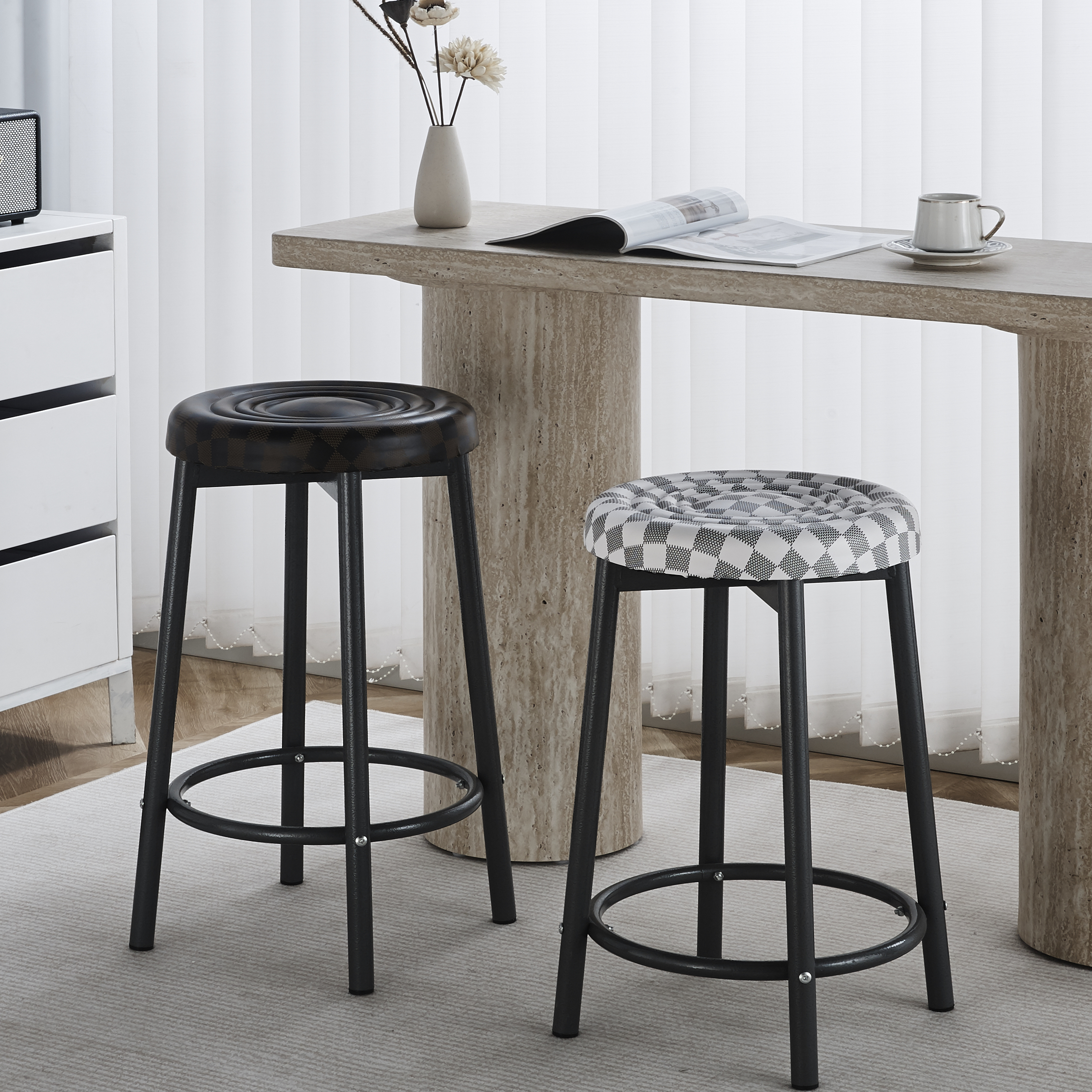 收银台吧凳岛台椅子轻奢高脚凳