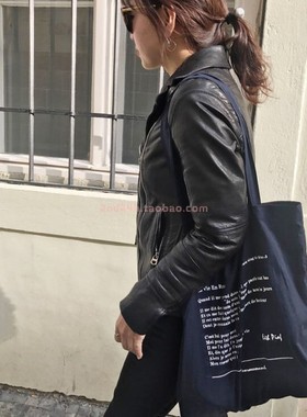 韩国直邮onemorebag官网正品 海军蓝色单肩背包 购物袋 环保袋