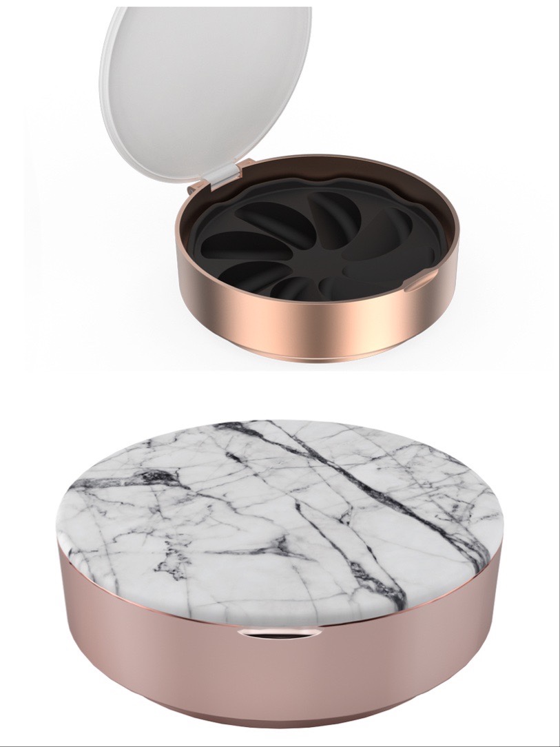 popsockets泡泡骚手机支架收纳盒玫瑰金大理石转转8个装美国代购