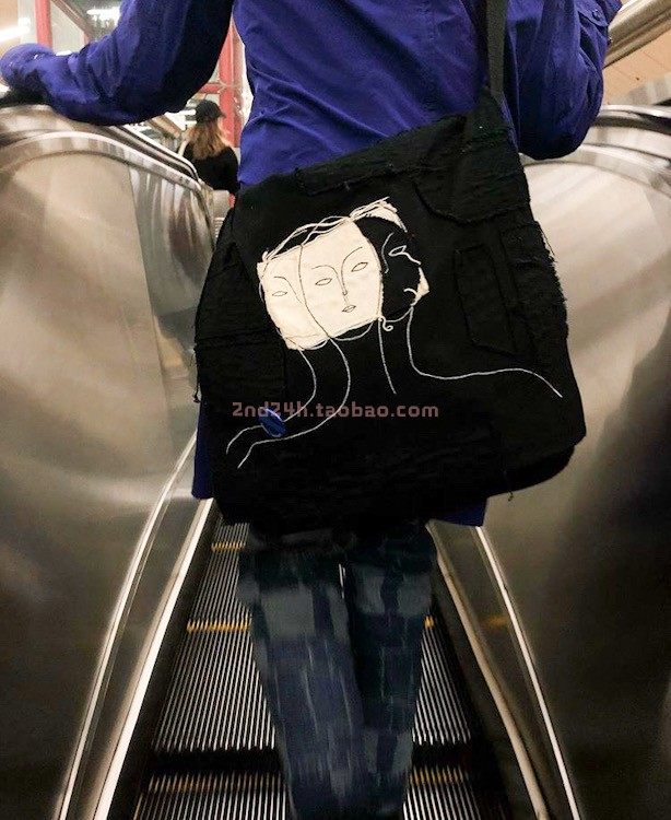 同款黑色布袋包手工韩国