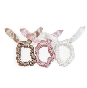 slip兔耳朵纯色豹纹桑蚕真丝发圈发绳套装不伤发少压痕张子萱推荐