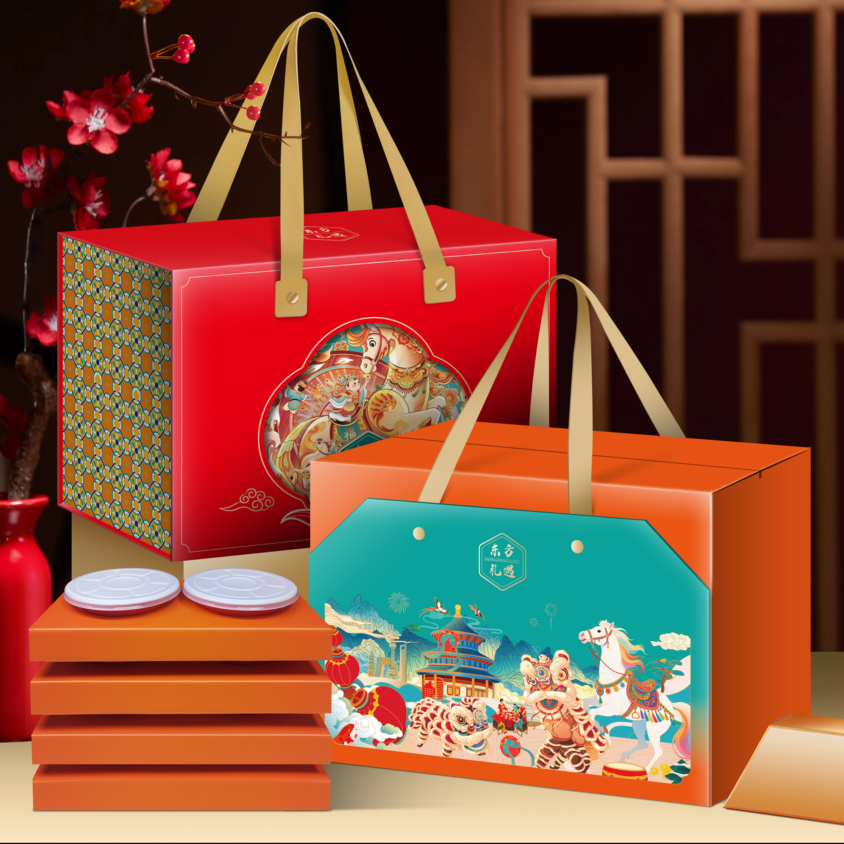 春节年货八大碗礼品盒蒸碗包装盒扣碗礼盒通用蒸碗礼品盒通用礼盒,包装,年货礼品包装,淘宝优惠券,粉丝福利购,淘宝优惠卷