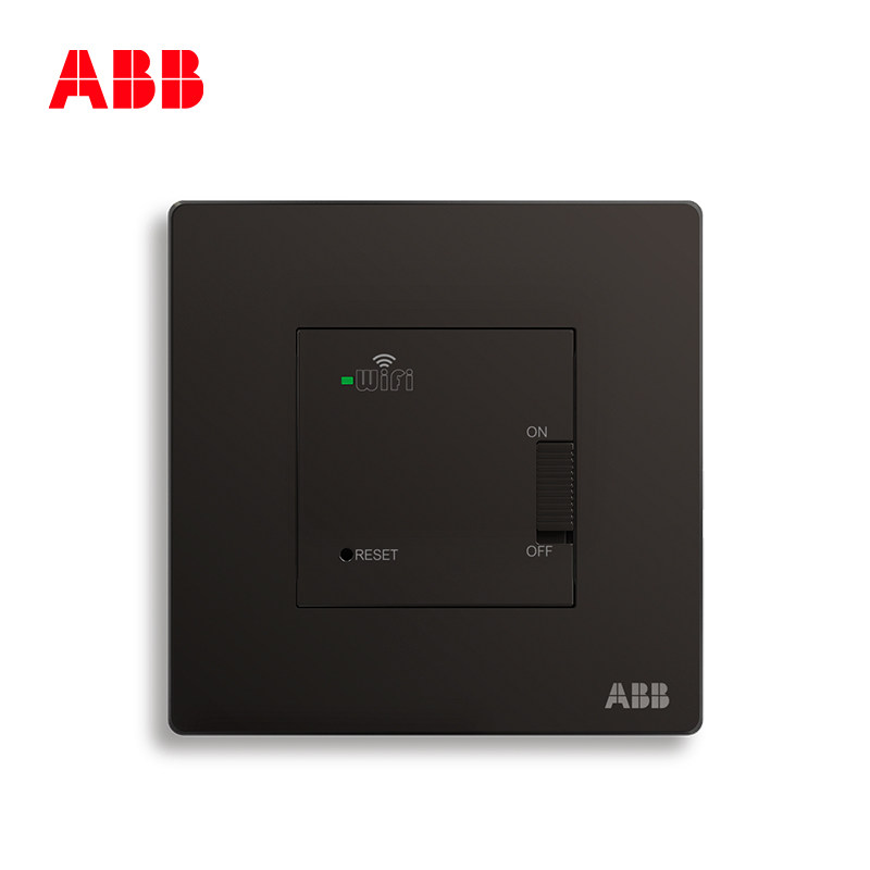 ABB开关插座 轩致无框 星空黑色 WiFi无线墙壁路由器AF335-885
