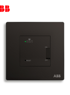 ABB开关插座 轩致无框 星空黑色 WiFi无线墙壁路由器AF335-885
