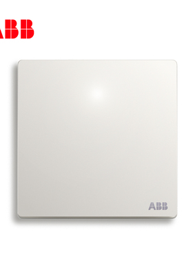 ABB开关插座轩致直板无框雅典白纯平直边面板一开单控带灯AF181L