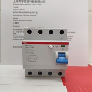 ABB进口漏电保护器三相四线380V4P80A电磁式 AC80 漏电保护器F204