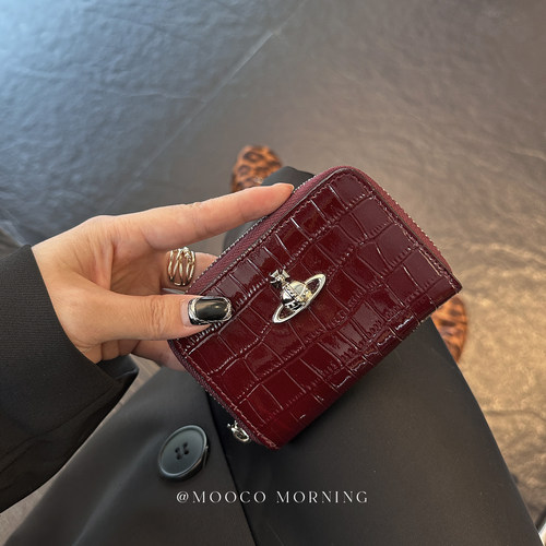 土星系列西太后简约卡夹2026年新款卡包女款小巧女士鳄鱼纹高级感