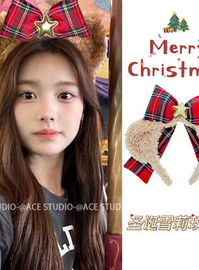 圣诞节雪莉玫发箍可爱Duffy达菲熊游乐园拍照头箍头饰迪士尼发饰