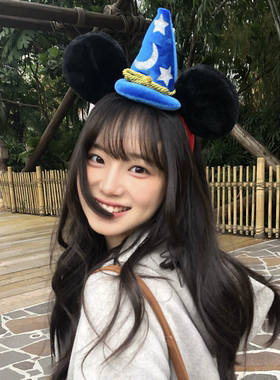 迪士尼发饰蓝色米奇魔法帽发箍卡通2025新款适用于游乐园拍照头箍