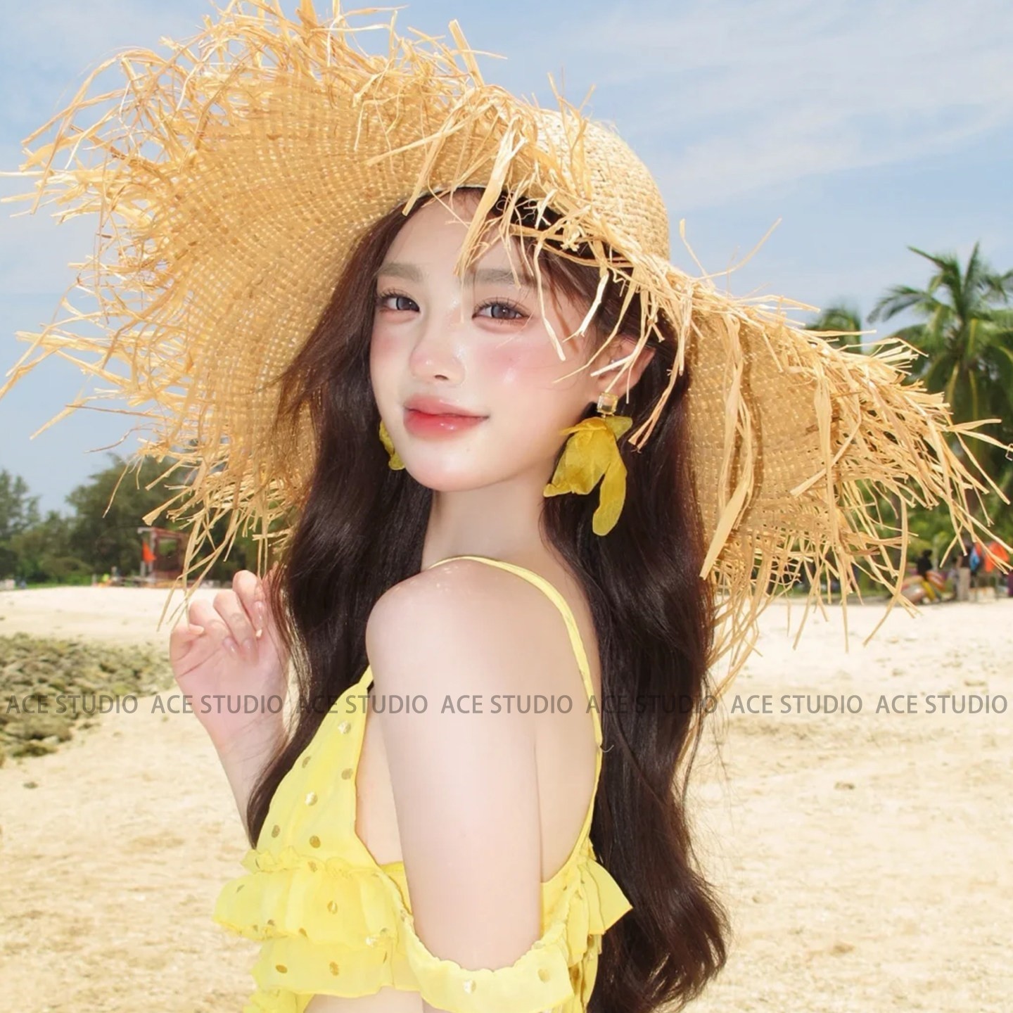 度假风黄色花瓣流苏耳环女2026新款氛围感法式时尚气质耳钉耳饰,饰品/流行首饰/时尚饰品新,耳环,淘宝优惠券,粉丝福利购,淘宝优惠卷