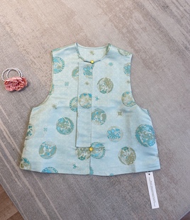 实拍设计师新款 上衣桑蚕丝真丝百搭马甲 新中式 国风优雅气质无袖