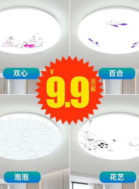 LED吸顶灯卧室灯现代简约大气客厅灯圆形过道走廊卫生间阳台灯具