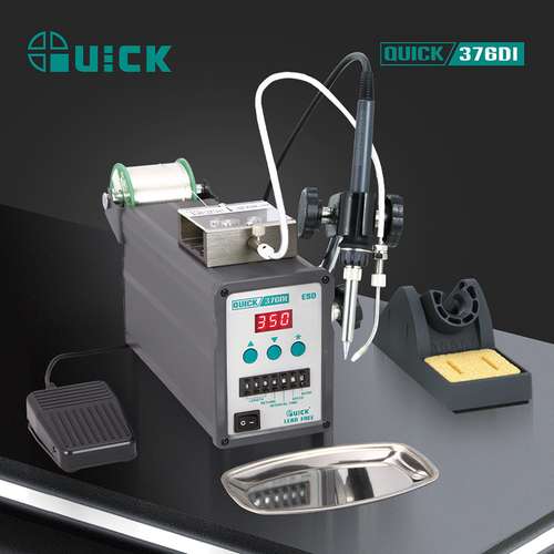 QUICK快克376DI破锡电焊台376DI-90W脚踏出锡焊台手动出锡焊接