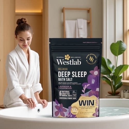 英国Westlab深度睡眠浴盐天然有机薰衣草雪松天然镇静睡眠更安宁