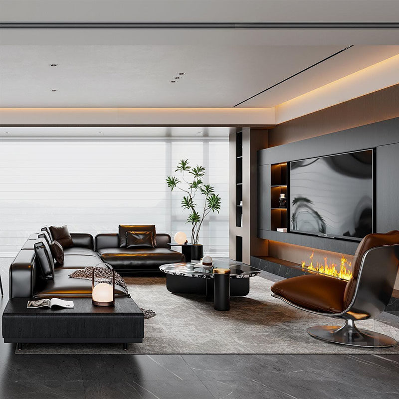 意式轻奢赫本风纳帕真皮大象耳朵沙发黑色皮艺沙发大平层软包沙发,住宅家具,皮艺沙发,淘宝优惠券,粉丝福利购,淘宝优惠卷