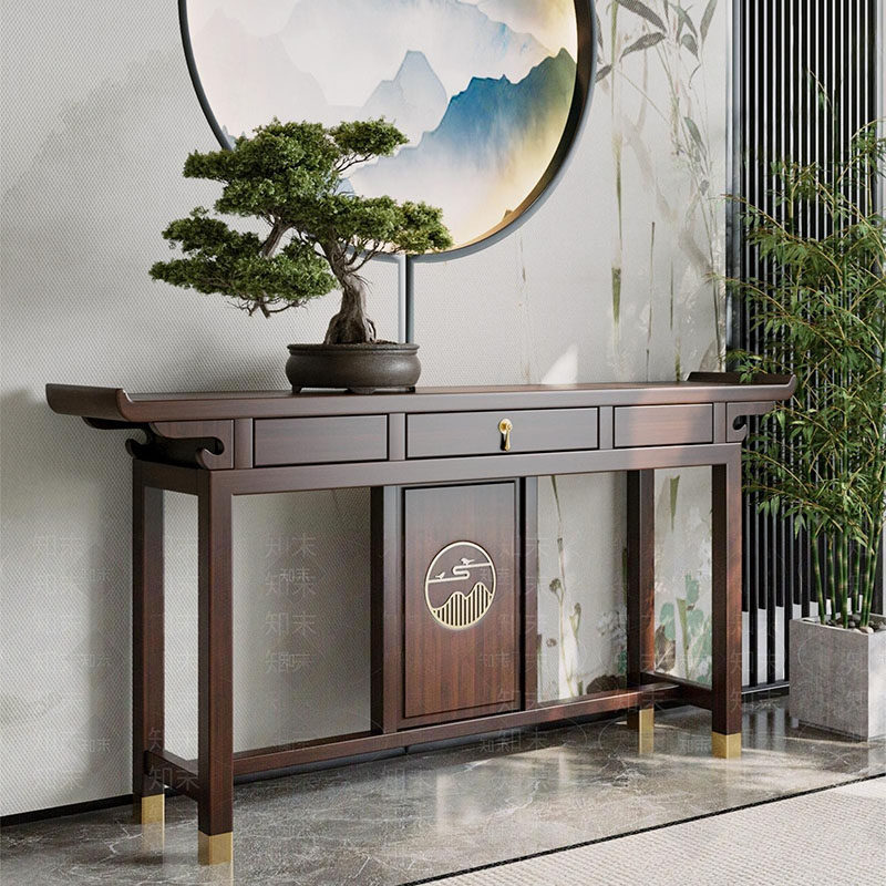 木林世家新中式国风实木玄关台