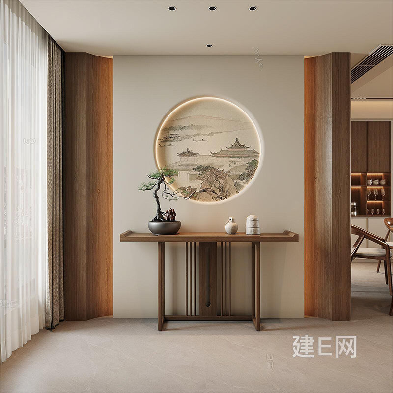 木林世家宋式美学实木玄关台中古