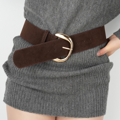 2025新款辣妹风复古百搭配裙子宽边装饰腰带女士美拉德风女款皮带