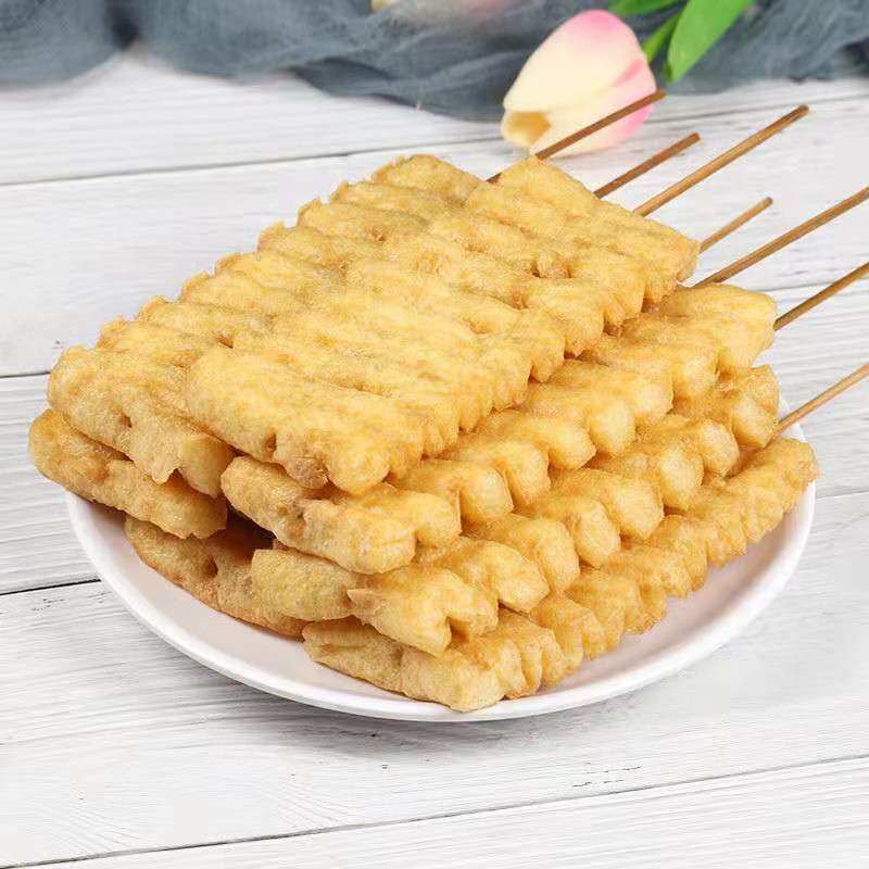 豆腐串 速冻兰花豆腐干商用火锅串串 关东煮烧烤半成品油炸豆腐串