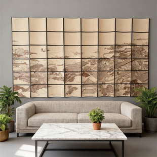 新品 铁艺凹凸效果沙发背景墙壁画创意轻奢金属艺术画 北欧现代风格