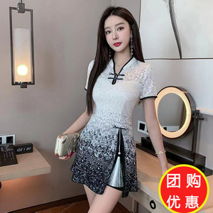 美容院美容师spa技师工作服女性感蕾丝裤裙套装养生足浴足疗工服