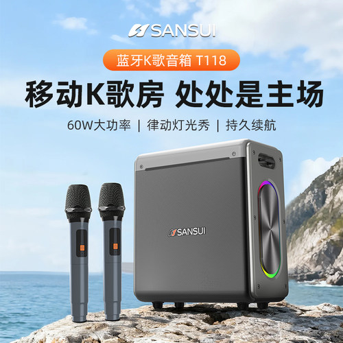 山水T118蓝牙移动K歌音箱广场舞