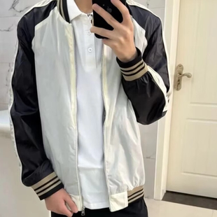 宽松潮牌百搭夹克 外套男防晒防风棒球服薄款 2025秋季 网红拼接长袖