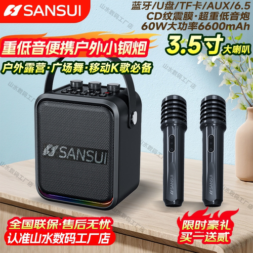 山水蓝牙音箱大功率带麦K歌音响