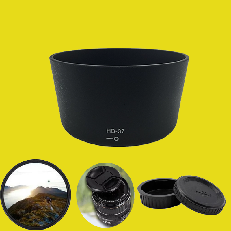 适用尼康HB-37遮光罩55-200VR一二代镜头莲花卡口可倒装反扣52mm