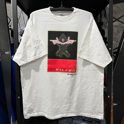 Filter摇滚乐队高街Cityboy短袖T恤美式复古撞色拼接chic嘻哈半袖