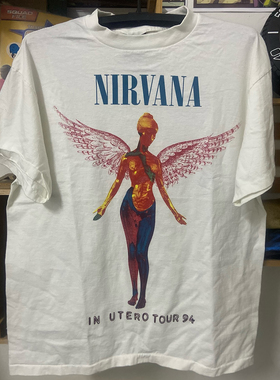 Nirvana涅槃乐队潮流嘻哈风post-punk复古美式高街重磅棉短袖T恤