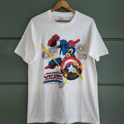 漫威英雄美国队长电影美式T恤衫